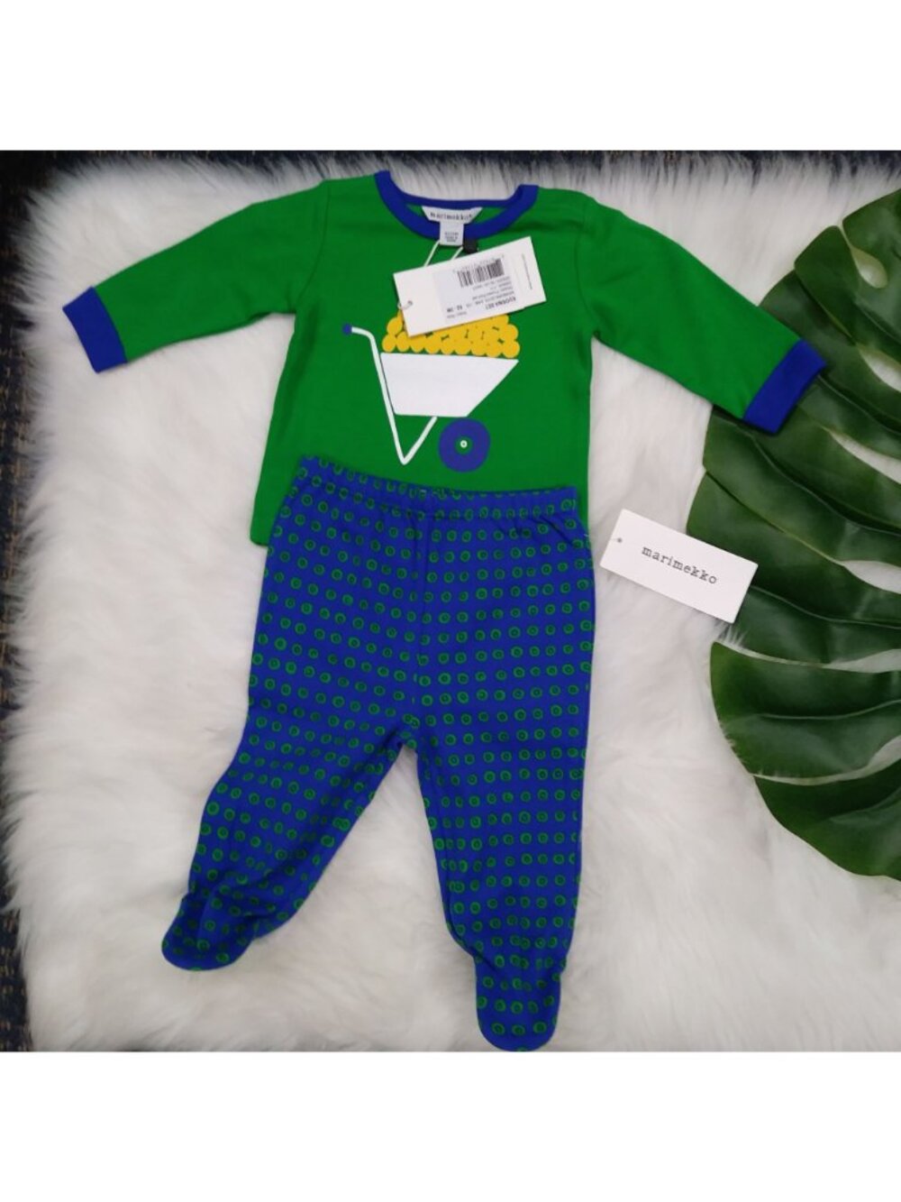 NWT Marimekko Kuorma 2 Twee Cotton Piece Baby Set NB-3M - Picture 3 of 14